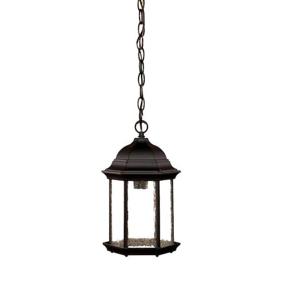 Acclaim Lighting Madison Collection 1-Light Black Coral Outdoor Hanging Lantern