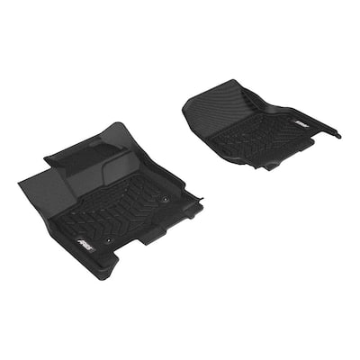 StyleGuard XD Black Custom Heavy Duty Floor Liners, Select Ford F-150 Crew Cab, 1st Row Only
