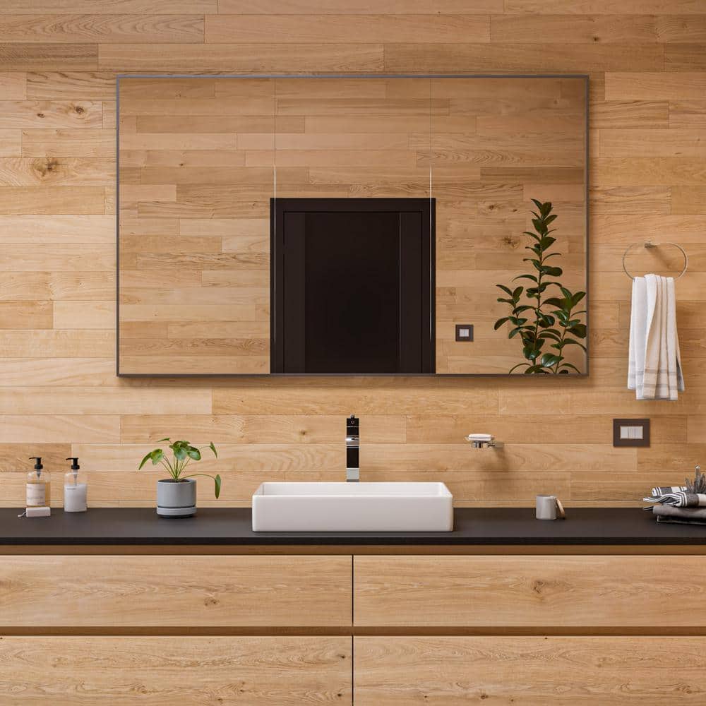 White 24" Rectangular Ceramic Above Mount Bathroom Sink