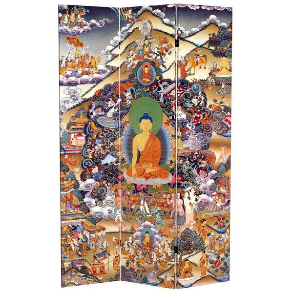 Oriental Furniture 6 ft. Printed 3-Panel Room Divider