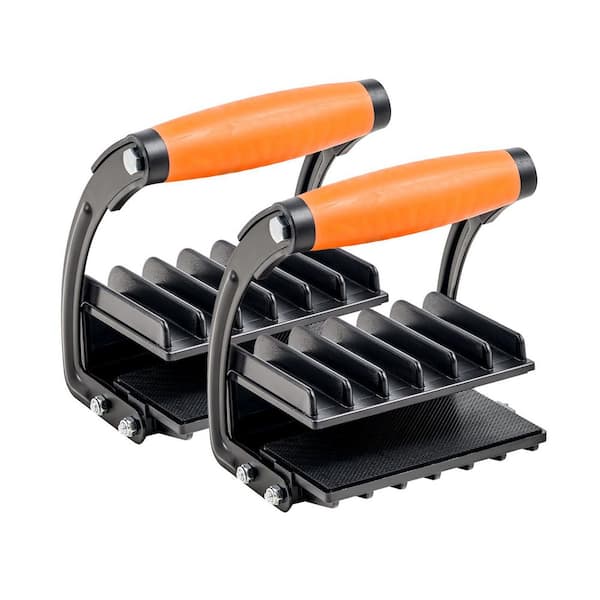 Plywood Carrier Set (2-Pieces), 200 lbs. Clamp Capacity, Adjustable for 0-1in. Boards, with Non-Slip Grips for Boards