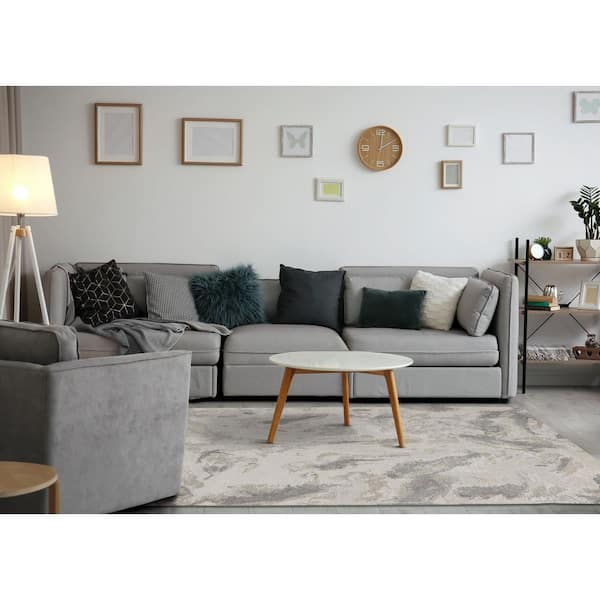 Lirien Collections 8 ft. x 11 ft. Beige Organic Indoor Area Rug