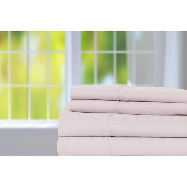 PERTHSHIRE Hotel Concepts 4-Piece Lavender Solid 380 Thread Count Cotton Queen Sheet Set