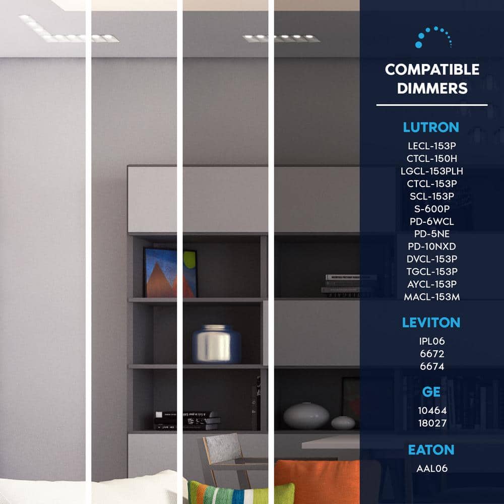 5.75'' White Aluminum LED Recessed Lighting Kit