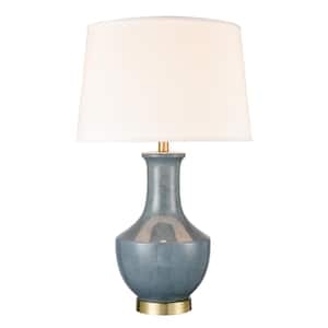 Shallotte 28 in. Blue Table Lamp