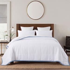 Madison Park Prospect Lightweight Blue Down Alternative Twin Quilted  Blanket with Satin Trim MP51-541 - The Home Depot