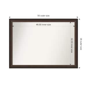 Lara Bronze 50.5 in. x 36.5 in. Custom Non-Beveled Wood FramedBathroom Vanity Wall Mirror