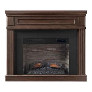 Grantley 50 in. W Freestanding Electric Fireplace Mantel in Simply Brown