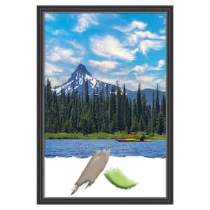 Stylish Black Wood Picture Frame Opening Size 20 x 30 in.