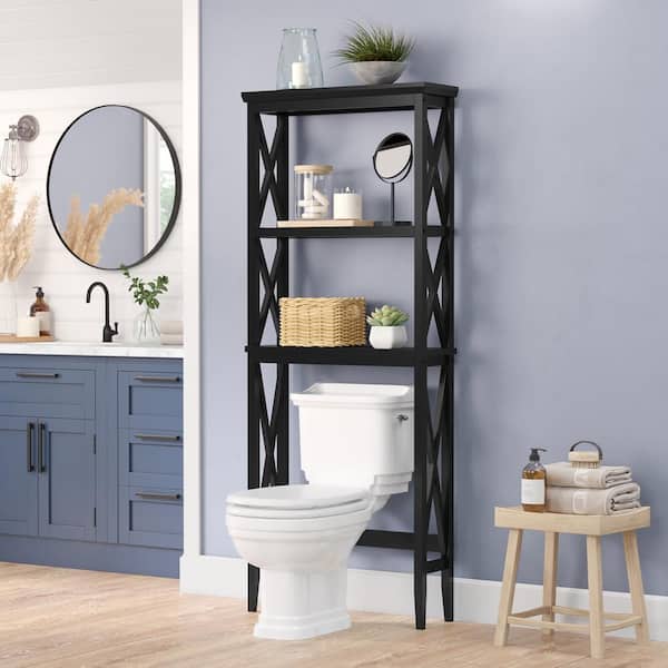 Bathroom Shelf Over-The-Toilet, Bathroom Organizer Cabinet with