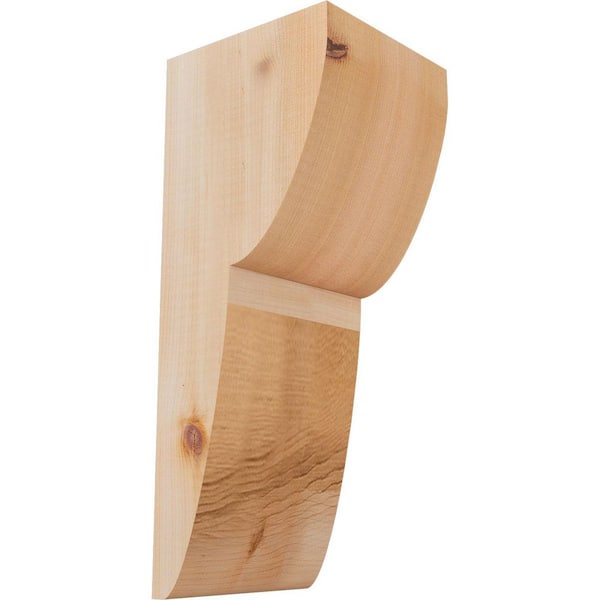 Ekena Millwork 5-1/2 in. x 6 in. x 14 in. Western Red Cedar Crestline Smooth Corbel