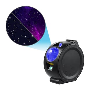Star Projector - Starlight Sky Laser Projector with LED Nebula, Stars, and Moon Reflection (Black)
