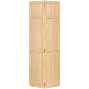 30 in. x 80 in. Traditional 6-Panel Solid Core Unfinished Wood Interior Closet Bi-Fold Door