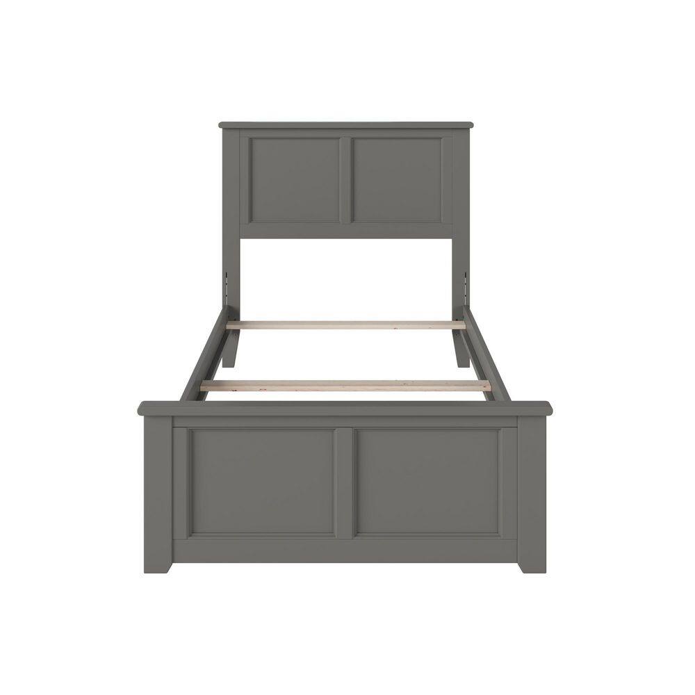 Madison White Solid Wood Frame Full Panel Bed with Matching Footboard - thumbnail 4