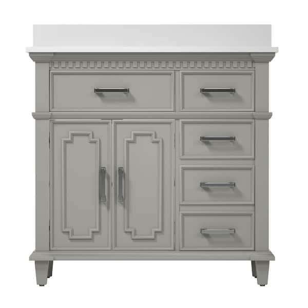 Comfystyle Solid-Wood 36 in. W x 22 in. H x 38 in. D Bath Vanity