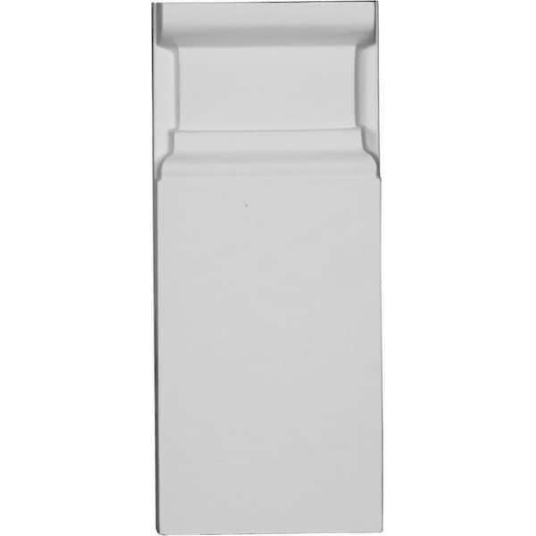 Ekena Millwork 1-1/8 in. x 3-3/4 in. x 9-1/8 in. Polyurethane Artisan Plinth Block