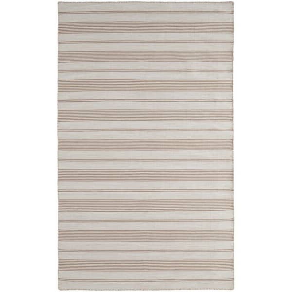 Ivory 8 ft. x 11 ft. Striped Area Rug
