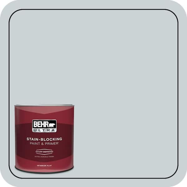 BEHR ULTRA 1 qt. #N490-1 Absolute Zero Extra Durable Flat Interior Paint & Primer