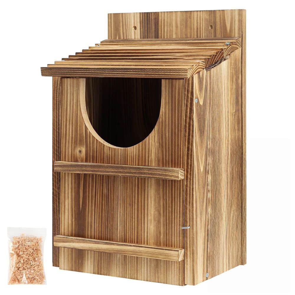 9 in. x 7.5 in. x 14.5 in. Cedar Owl House, Wood Hanging Birdhouse, Owl Nesting Box with Natural Shavings price history on PriceWatchPro
