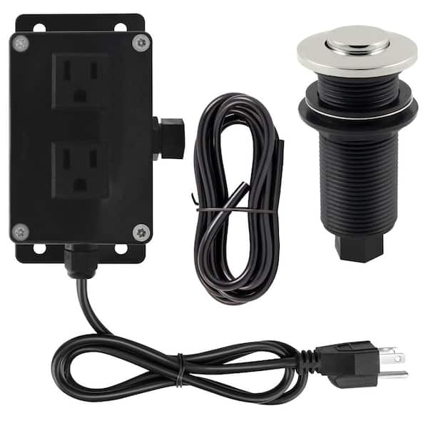 Westbrass Garbage Disposal Air Switch Kit 1-Pack in Polished Nickel