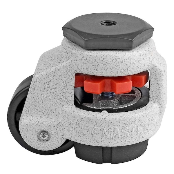 GD Series 1-5/8 in. Nylon Swivel Iconic Ivory M8 Stem Mounted Leveling Caster with 130 lb. Load Rating