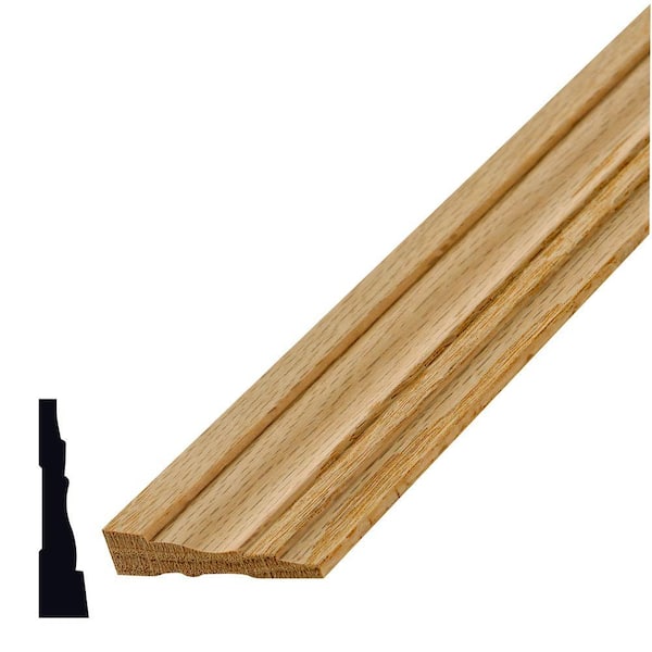 Alexandria Moulding LWM 332 1/2 in. x 2-1/4 in. Oak Wood Casing Moulding