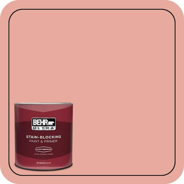 BEHR ULTRA 1 qt. #M170-4 Passion Fruit Punch Extra Durable Flat Interior Paint & Primer