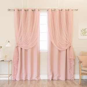 Dusty Pink Grommet Blackout Curtain - 52 in. W x 84 in. L (Set of 4)