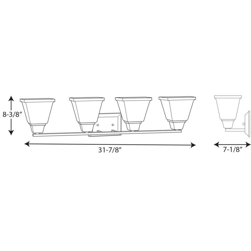 Clifton Heights Brushed Nickel 4-Light Bath Vanity Fixture