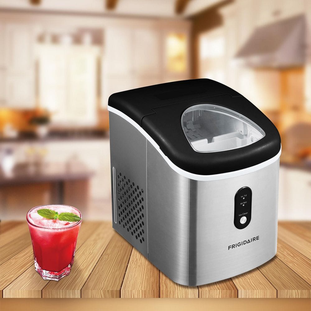 Compact Stainless Steel Portable Countertop Ice Maker
