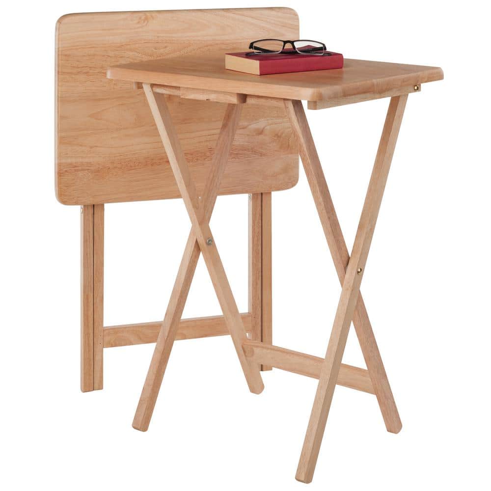 Alex 19.06 in. Natural 2-Piece Snack Table - thumbnail 7