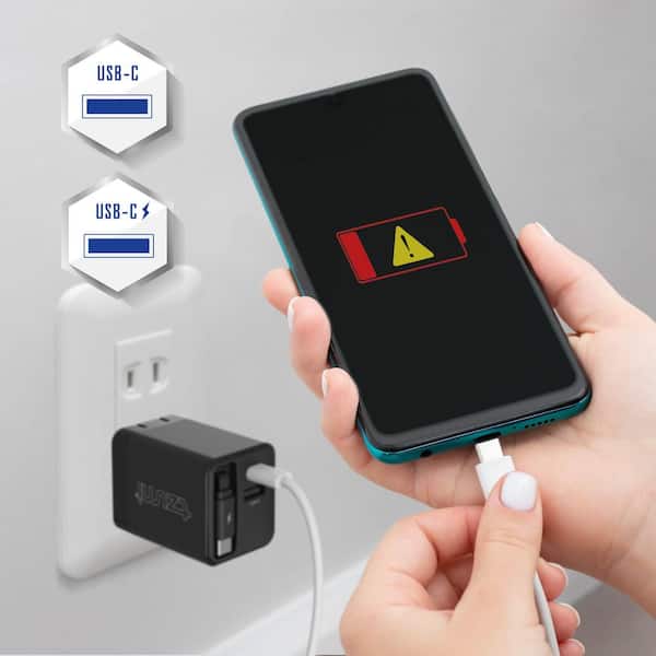 Tzumi Extend Retractable Wall Charger 30716HD - The Home Depot
