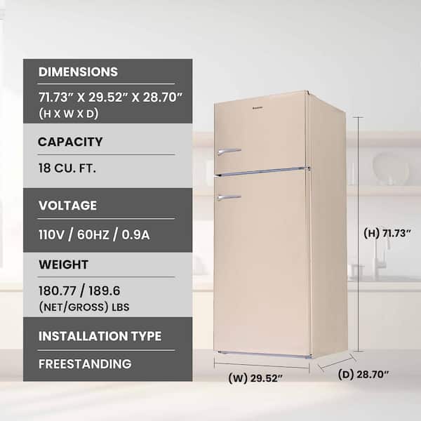 Conserv 4.5cu.ft 2 Door Mini Freestanding Refrigerator with Freezer in Black - CRF 450 B