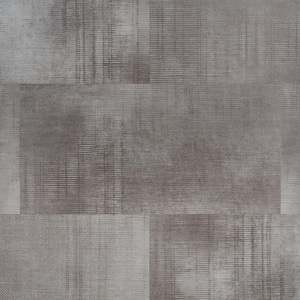 Lungo Dark Gray 12 MIL x 12 in. W x 24 in. L Glue Down Fabric Look Waterproof Luxury Vinyl Flooring (40 sq. ft./Case)