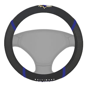 NFL - Baltimore Ravens Embroidered Steering Wheel Cover in Black - 15in. Diameter