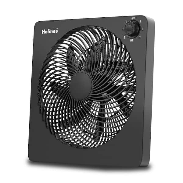 Gud Illusion suffix Holmes 10" 3-Speed Rechargeable Battery Portable Fan - Black 17036 - The Home  Depot