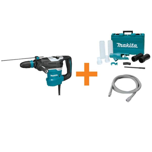 11 Amp 1-9/16 in. Corded SDS-MAX Concrete/Masonry AVT Rotary Hammer Drill w/ Vacuum Hose and Dust Extraction Attachment