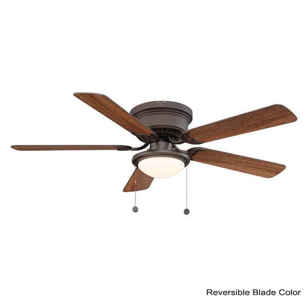 Hugger 52 in. LED Indoor Brown Espresso Bronze Ceiling Fan with Light Kit