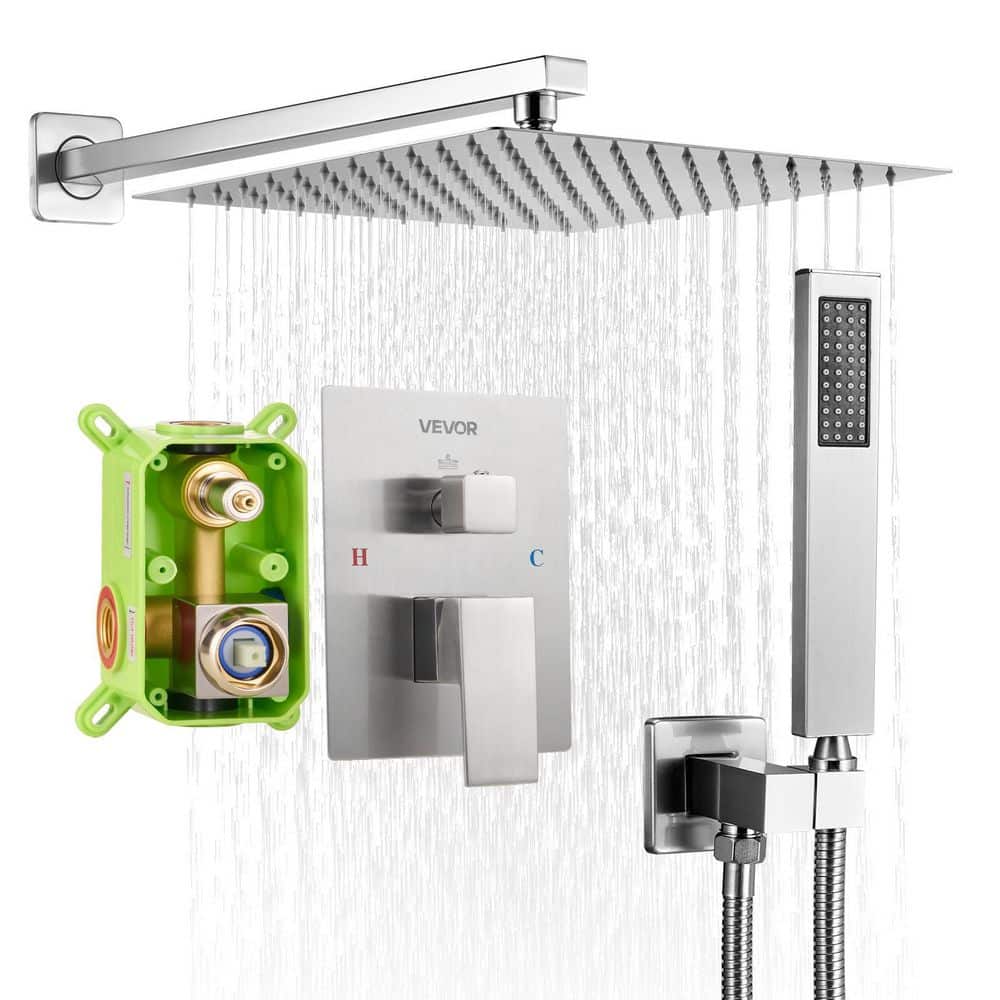 Shower Faucet Set, Rainfall Bathroom Shower System with 12 in. Square Rain Shower Head and Handheld Spray 2025 update price history on PriceWatchPro