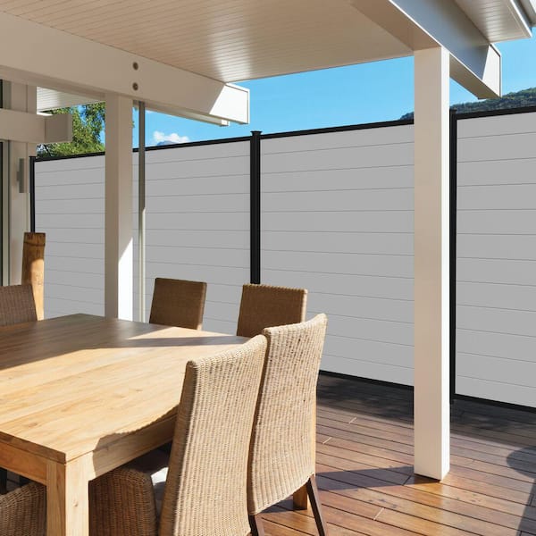 Barrette Outdoor Living Mixed Materials 0.875 in. x 6 in. x 72.1 in. White Infill Boards (12-Pack)