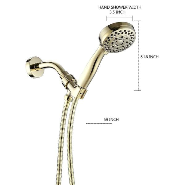 Shower Arm Deltaadjustable Shower Head Holder With 2 Hooks - Abs