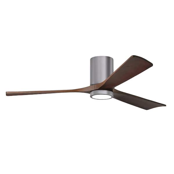 Matthews Fan Company Irene-3HLK 60 in. Integrated LED Indoor/Outdoor Pewter Ceiling Fan with Remote and Wall Control Included