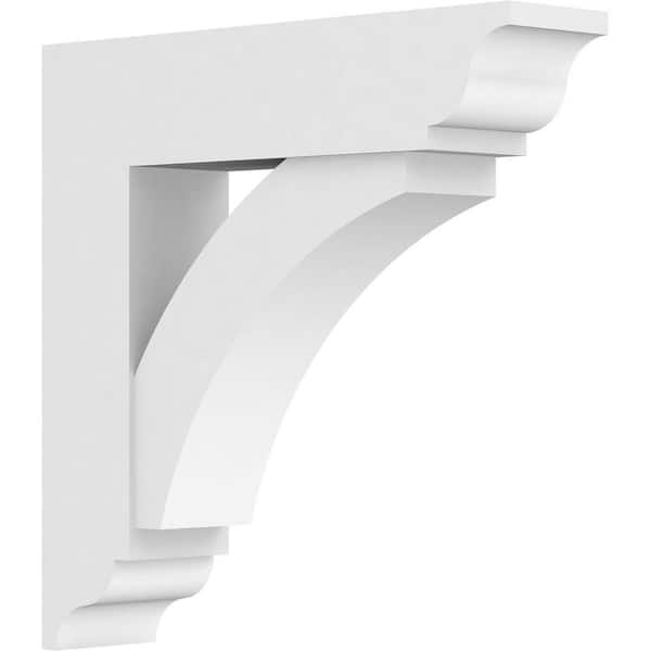 Ekena Millwork 5 in. x 24 in. x 24 in. Thorton Bracket with Traditional Ends, Standard Architectural Grade PVC Bracket