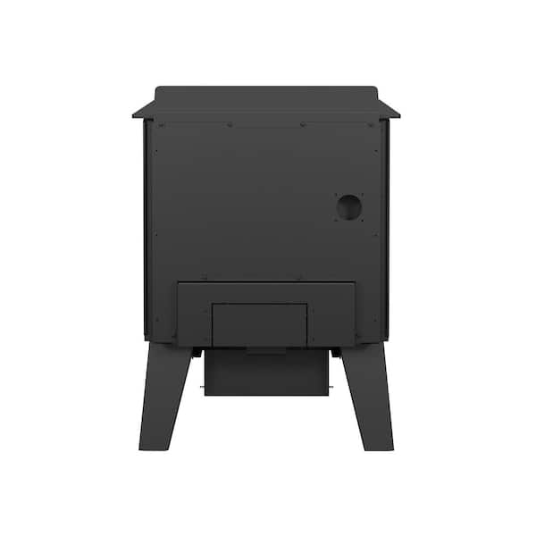 Drolet Black Stag II 2,300 sq. ft. Wood Stove on Legs EPA Certified DB03411  - The Home Depot