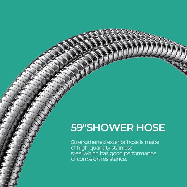 ANZA 10 in. 2-Jet High-Pressure Rainfall Bathroom Shower System in