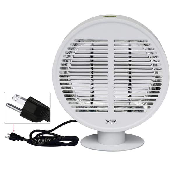 1000-Watt White Freestanding Utility Electric Forced Air Infrared Tabletop Space Heater IP54 Waterproof