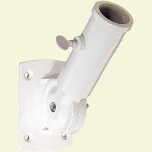 1 in. Diecast, White, Adjustable Flag Pole Holder