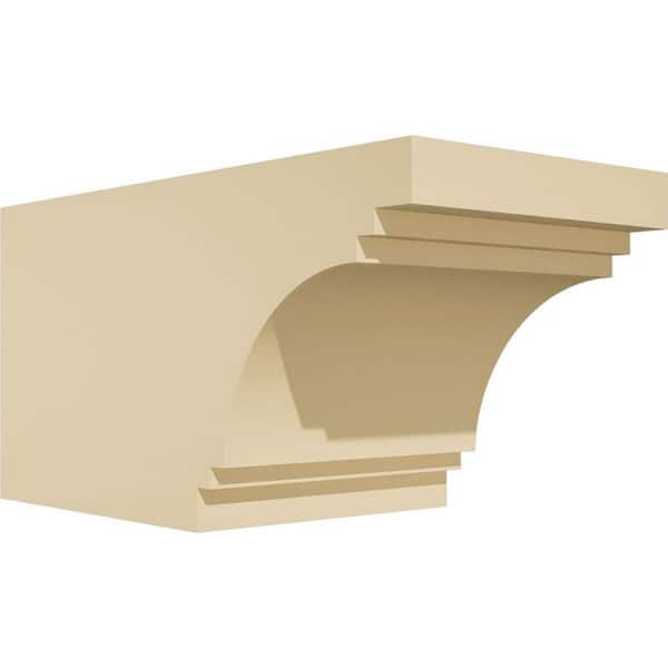 Ekena Millwork Standard Pescadero 6 in. W x 6 in. H x 12 in. D Signature Urethane Rafter Tail Outlooker