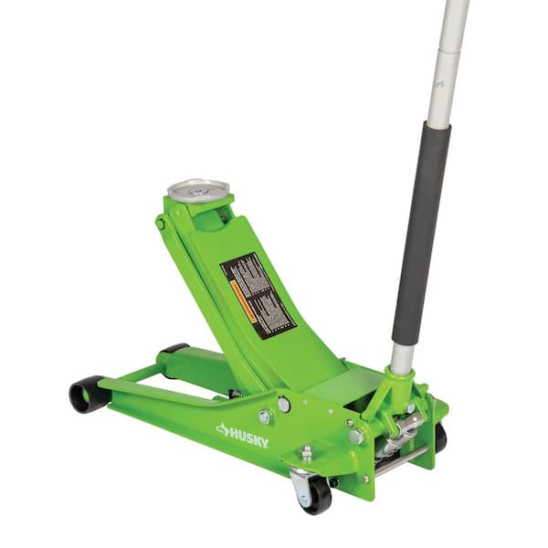 3-Ton Low Profile Floor Jack with Quick Lift in Green