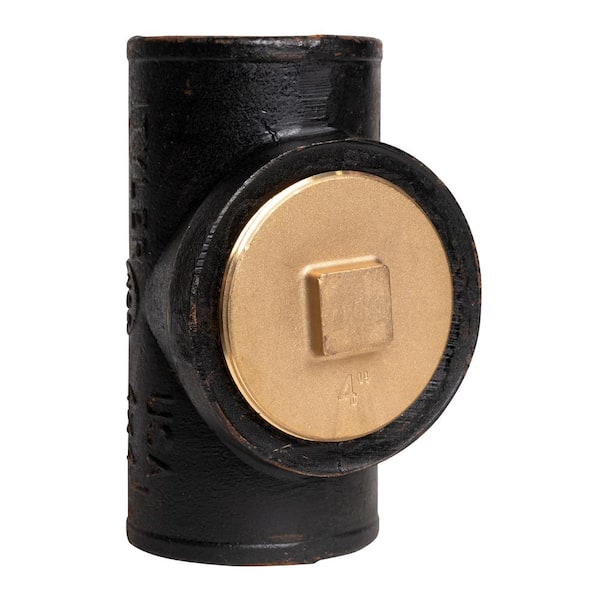 Oatey 4 in. Brass Threaded Cleanout Plug 42374 - The Home Depot